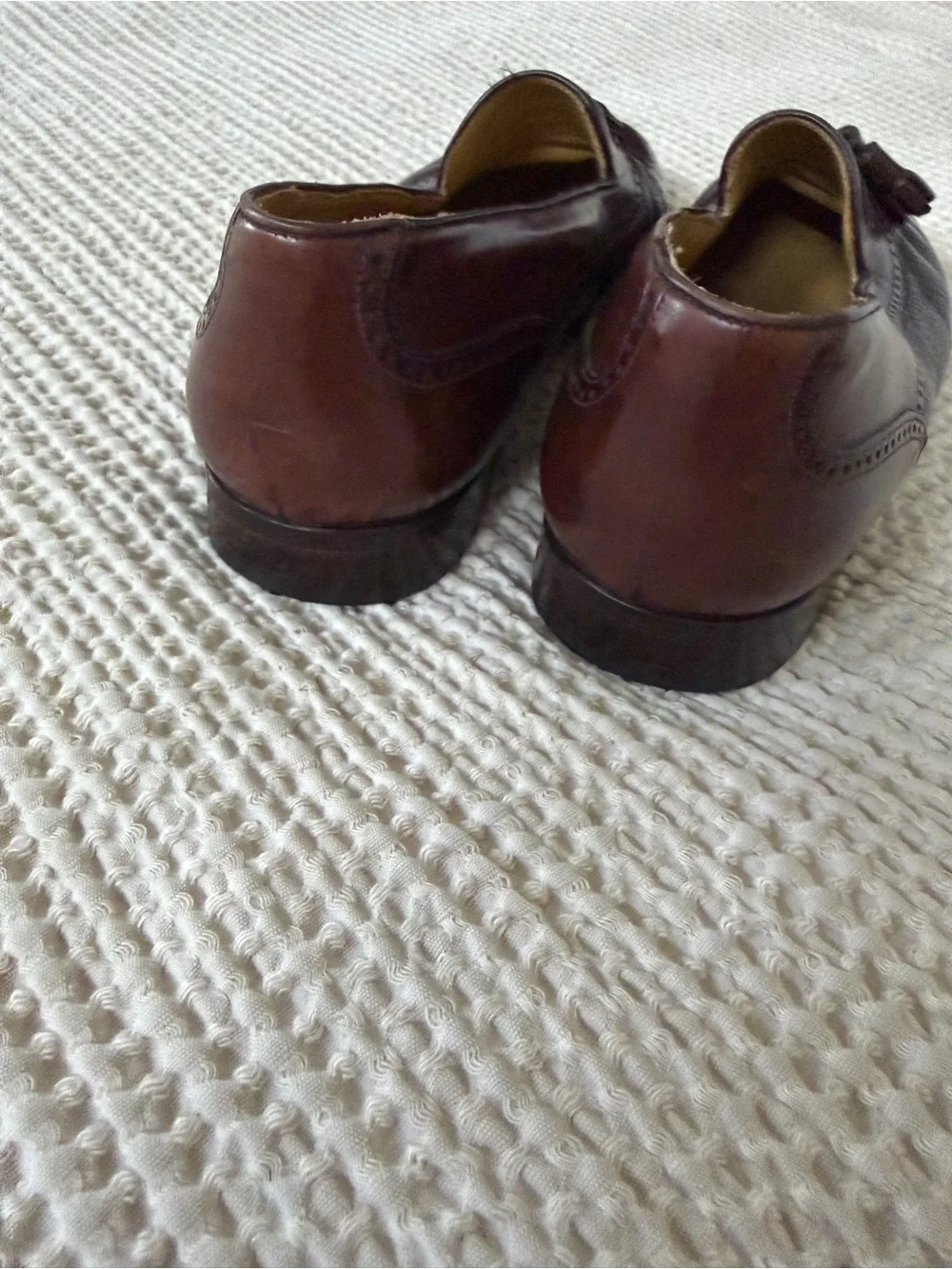 Mezlan Dark Brown Leather Tassel Loafers